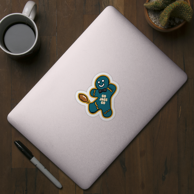 Jacksonville Jaguars Gingerbread Man by Rad Love